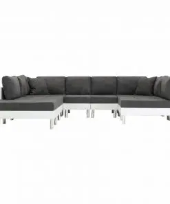 vidaXL Sectional Sofa Faux Leather White