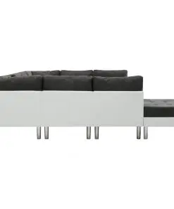 vidaXL Sectional Sofa Faux Leather White