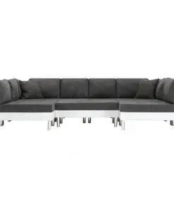 vidaXL Sectional Sofa Faux Leather White