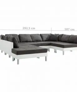vidaXL Sectional Sofa Faux Leather White