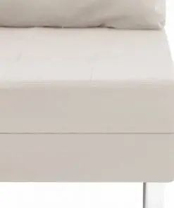 vidaXL Sectional Sofa Fabric Cream
