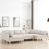 vidaXL Sectional Sofa Fabric Cream