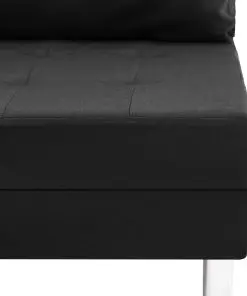 vidaXL Sectional Sofa Fabric Black