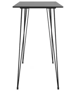 vidaXL Bar Table Black 120x60x105 cm