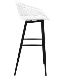 vidaXL Bar Chairs 4 pcs White
