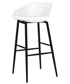 vidaXL Bar Chairs 4 pcs White