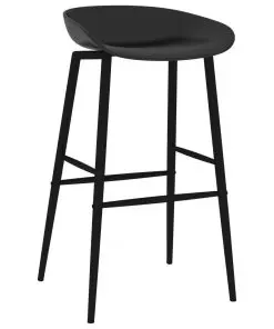 vidaXL Bar Chairs 4 pcs Black