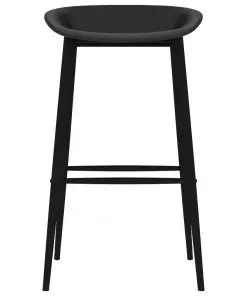 vidaXL Bar Chairs 4 pcs Black