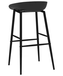 vidaXL Bar Chairs 4 pcs Black