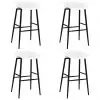 vidaXL Bar Chairs 4 pcs White