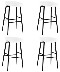 vidaXL Bar Chairs 4 pcs White