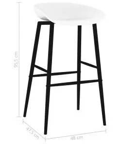 vidaXL Bar Chairs 4 pcs White
