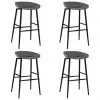 vidaXL Bar Chairs 4 pcs Grey