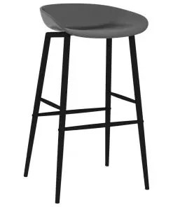 vidaXL Bar Chairs 4 pcs Grey