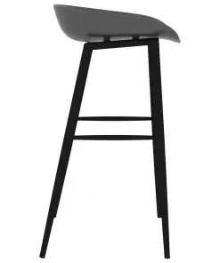 vidaXL Bar Chairs 4 pcs Grey