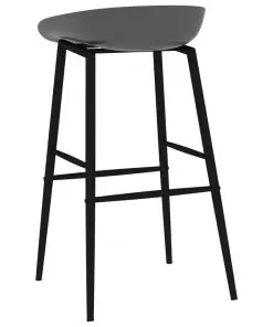 vidaXL Bar Chairs 4 pcs Grey