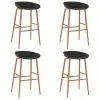 vidaXL Bar Chairs 4 pcs Black vidaXL Bar Chairs 4 pcs Black