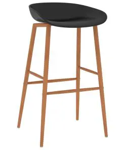 vidaXL Bar Chairs 4 pcs Black