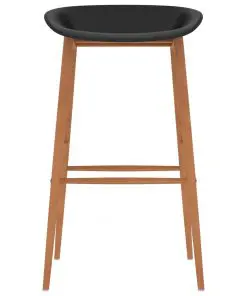 vidaXL Bar Chairs 4 pcs Black