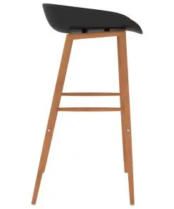 vidaXL Bar Chairs 4 pcs Black