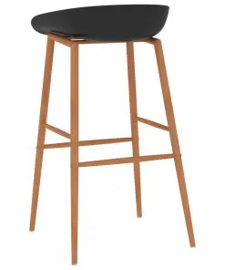 vidaXL Bar Chairs 4 pcs Black