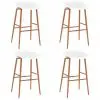 vidaXL Bar Chairs 4 pcs White