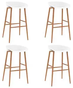 vidaXL Bar Chairs 4 pcs White