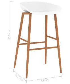 vidaXL Bar Chairs 4 pcs White