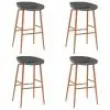 vidaXL Bar Chairs 4 pcs Grey vidaXL Bar Chairs 4 pcs Grey