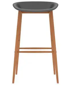 vidaXL Bar Chairs 4 pcs Grey