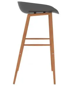 vidaXL Bar Chairs 4 pcs Grey
