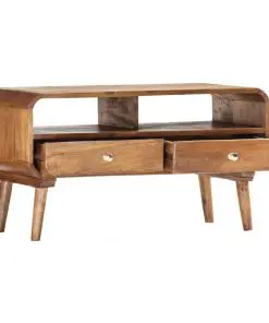 vidaXL TV Cabinet 90x35x47 cm Solid Mango Wood