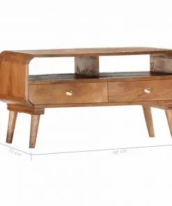 vidaXL TV Cabinet 90x35x47 cm Solid Mango Wood