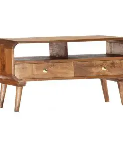 vidaXL TV Cabinet 90x35x47 cm Solid Mango Wood