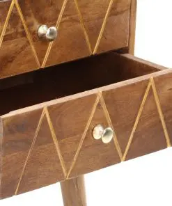 vidaXL Sideboard 85x40x70 cm Solid Mango Wood