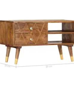 vidaXL TV Cabinet 85x35x47 cm Solid Mango Wood