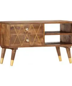 vidaXL TV Cabinet 85x35x47 cm Solid Mango Wood