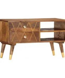 vidaXL TV Cabinet 85x35x47 cm Solid Mango Wood