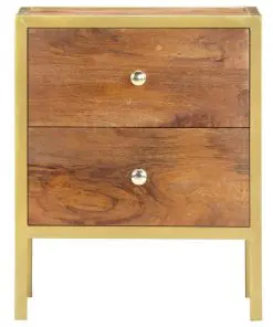 vidaXL Bedside Cabinet 40x35x50 cm Solid Mango Wood