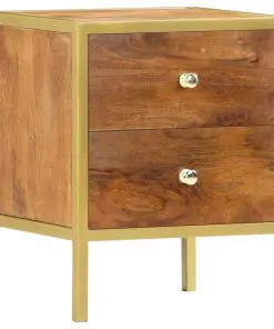 vidaXL Bedside Cabinet 40x35x50 cm Solid Mango Wood