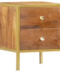 vidaXL Bedside Cabinet 40x35x50 cm Solid Mango Wood