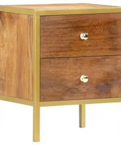 vidaXL Bedside Cabinet 40x35x50 cm Solid Mango Wood