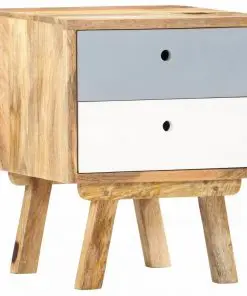 vidaXL Bedside Cabinet 40x35x50 cm Solid Mango Wood