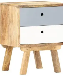 vidaXL Bedside Cabinet 40x35x50 cm Solid Mango Wood