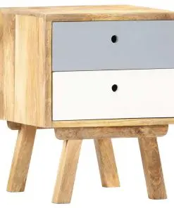 vidaXL Bedside Cabinet 40x35x50 cm Solid Mango Wood