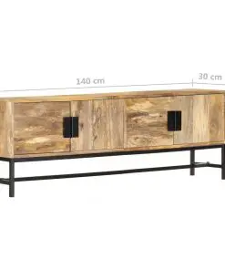 vidaXL TV Cabinet 140x30x50 cm Solid Mango Wood
