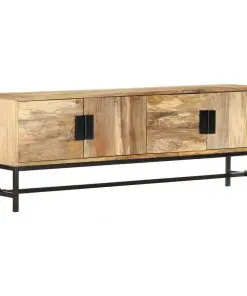 vidaXL TV Cabinet 140x30x50 cm Solid Mango Wood