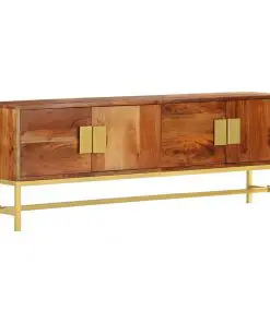 vidaXL TV Cabinet 140x30x50 cm Solid Acacia Wood