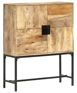 vidaXL Highboard 80x30x100 cm Solid Mango Wood
