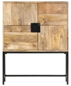 vidaXL Highboard 80x30x100 cm Solid Mango Wood